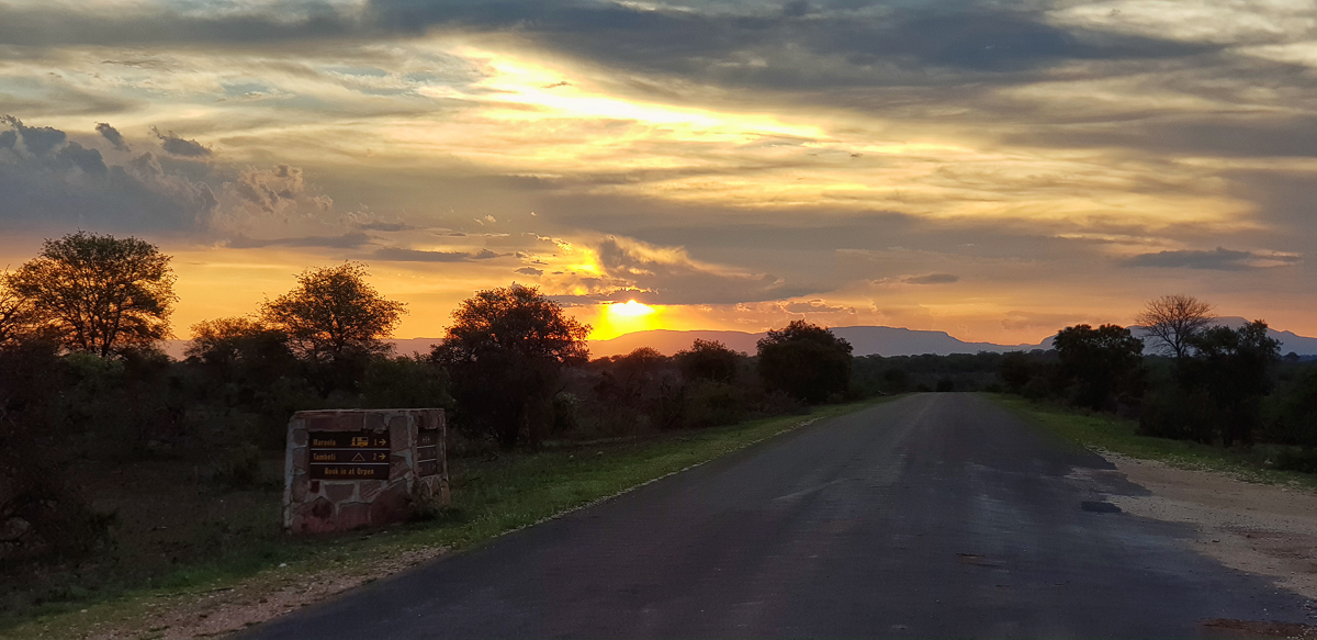 Maroela campsite turnoff on the H7 near Orpen in the Kruger National Park
