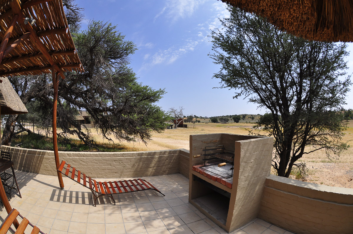 View from Chalet 7 at Mata Mata camp