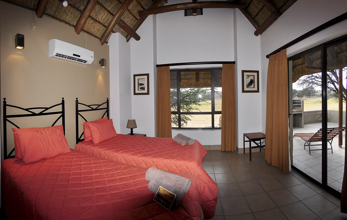 Bedroom in River-facing chalet