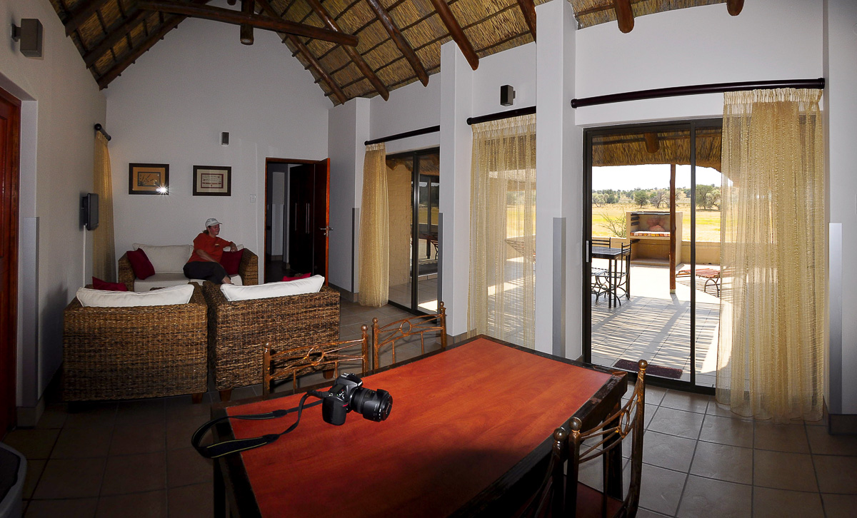 Mata mata river facing chalets lounge and dining room