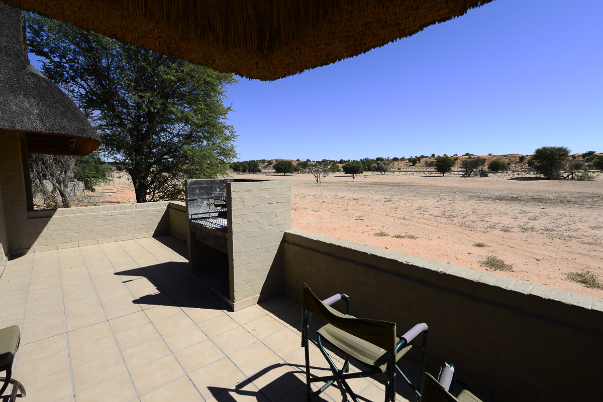 View from chalet Patio at Mata mata camp