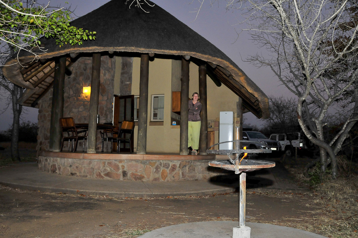 Braaing at our Mopani bungalow