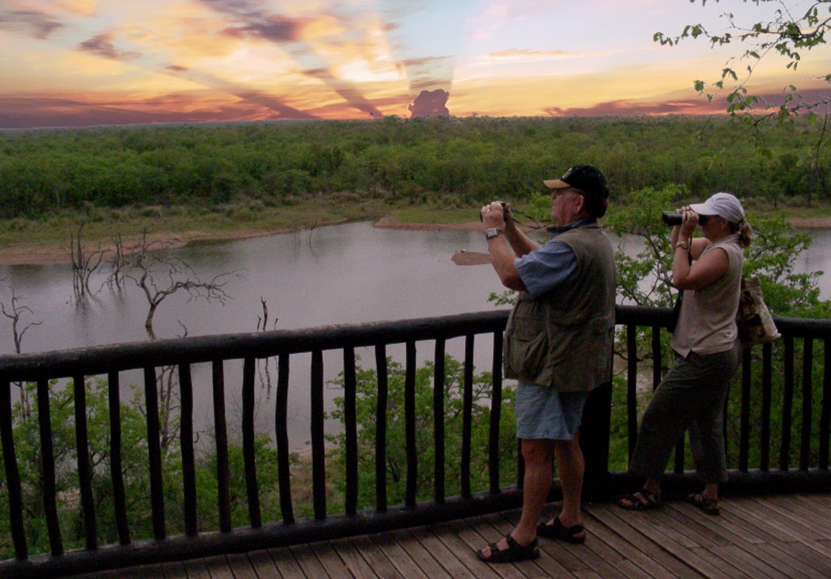 Mopani camps beautiful view over Pioneer dam from the viewing deck