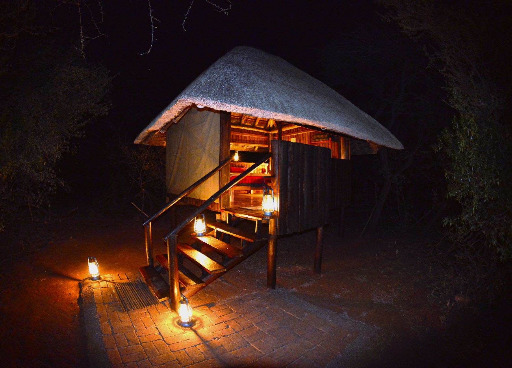 a View of Mosetlha bush Camps hut or cabins