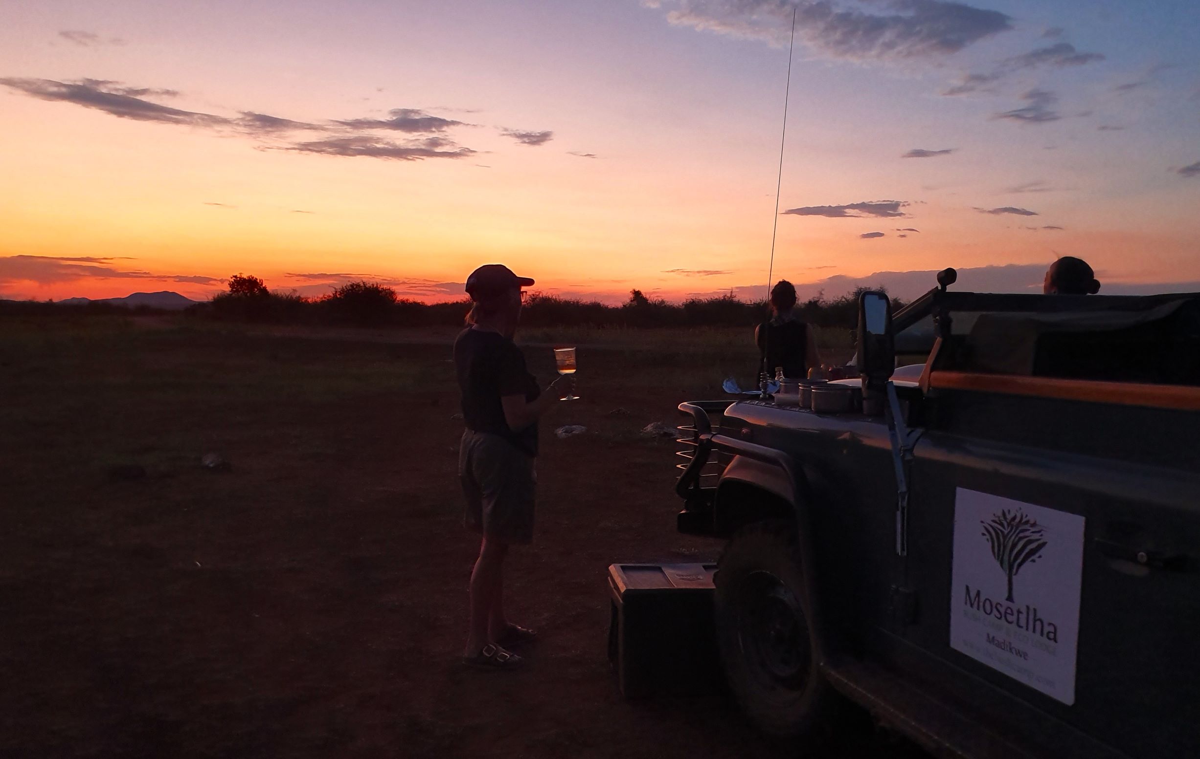 Our sundowner stop with Mosetlha Bush Camp