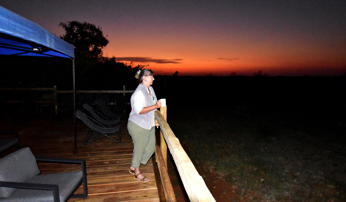 Mosetlha sunrise from the deck