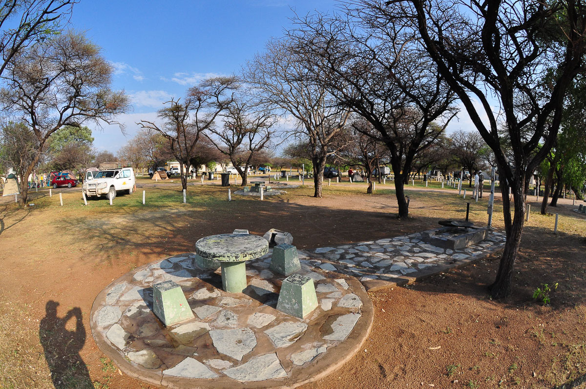 Namutoni camps camping site in Etosha