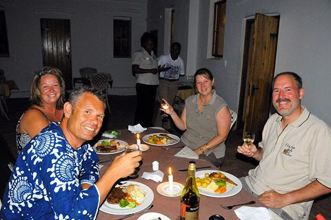 dinner at Fort Namutoni
