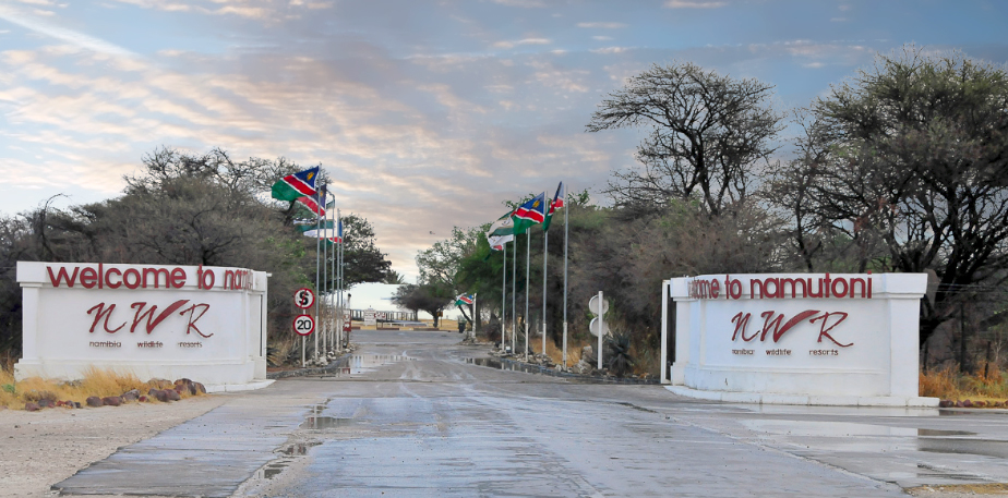 Entrance to Namutoni camp in Etosha