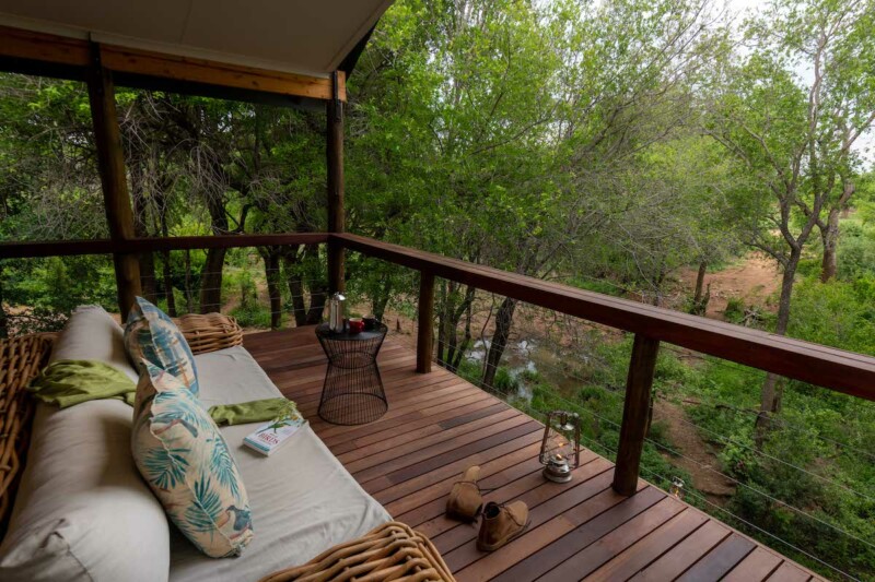 Jacis Safari Lodge Nare Suite upstairs view of waterhole