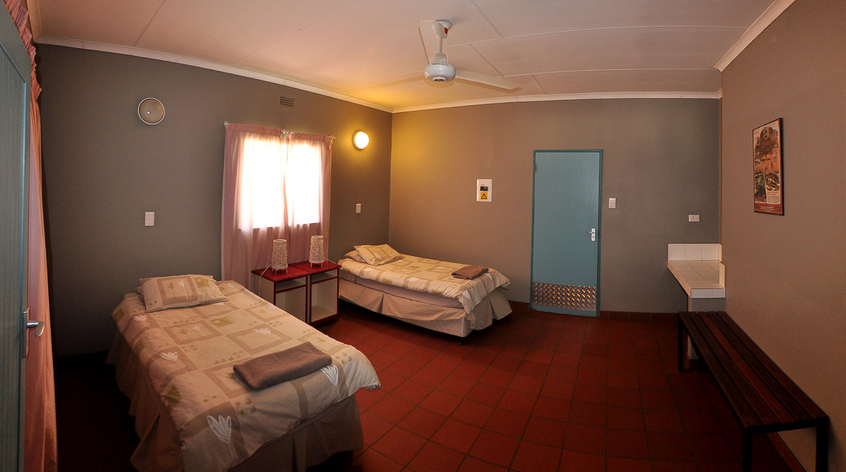 Bedroom at our Nossob chalet