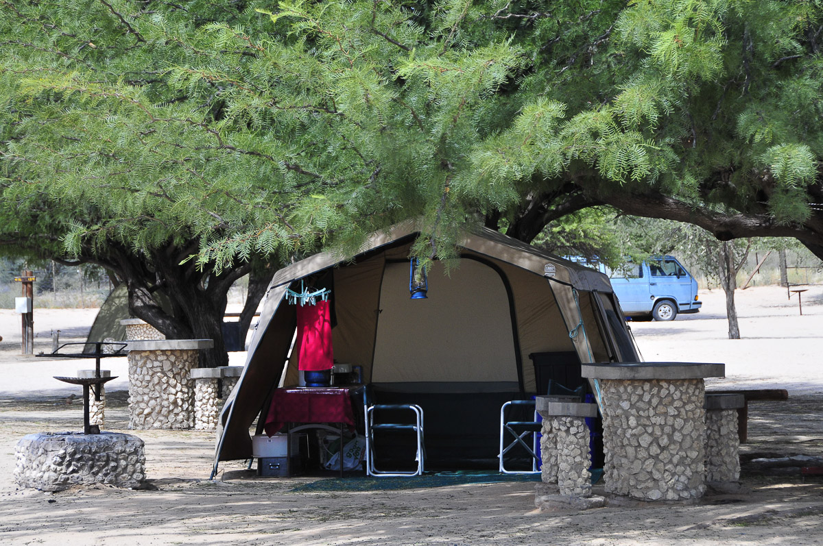 Camping at Nossob camp