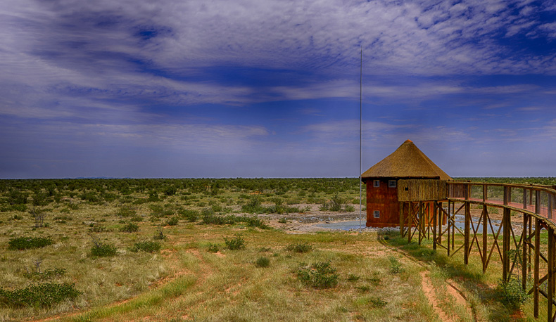 HDR image of the Olifantsrus hide and waterhole
