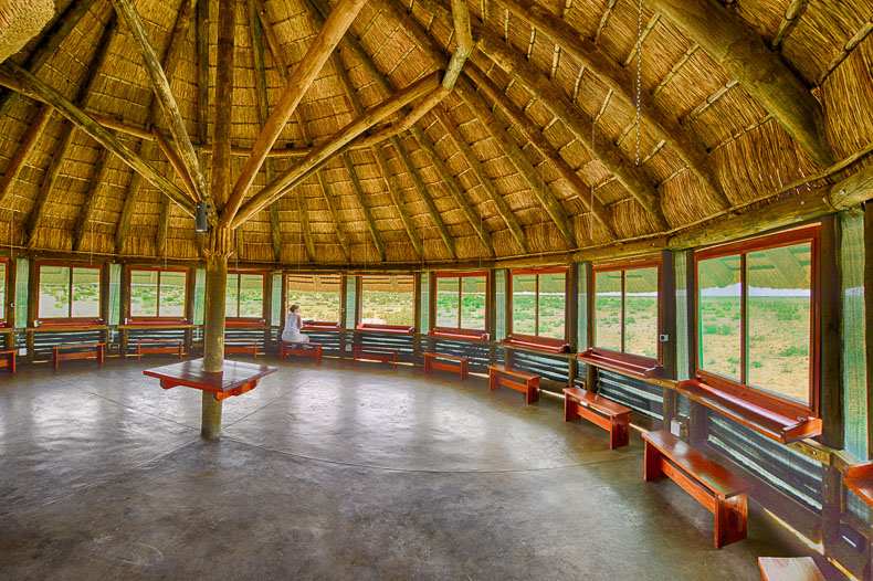 The top level of the Olifantsrus hide has windows that open