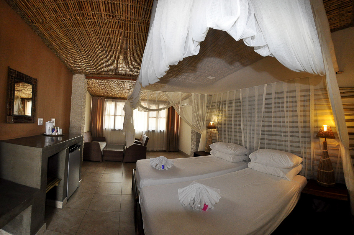 Inside chalet at Okaukuejo camp in Etosha