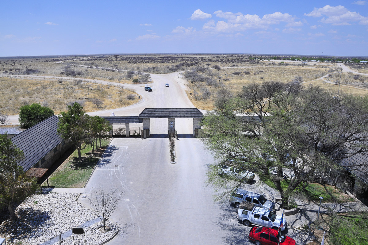 View into Etosha from Okaukuejo camps Tower