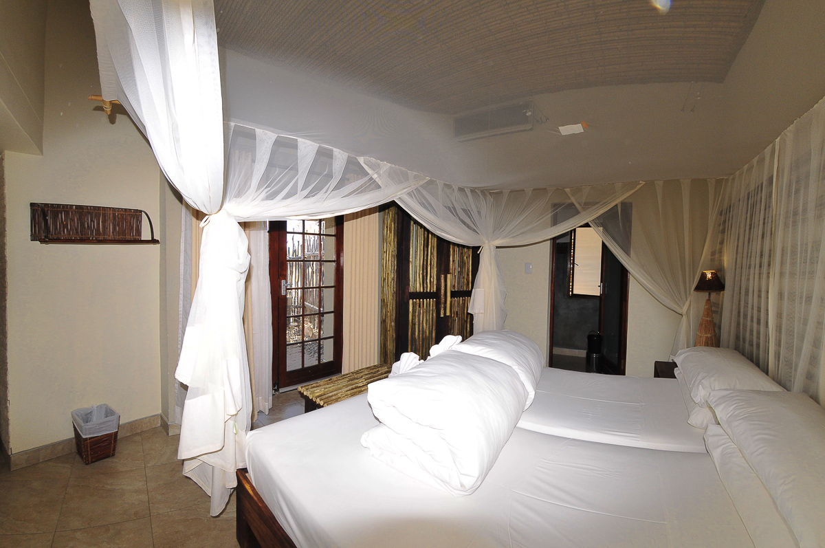 Inside view of Okaukuejo waterhole double room