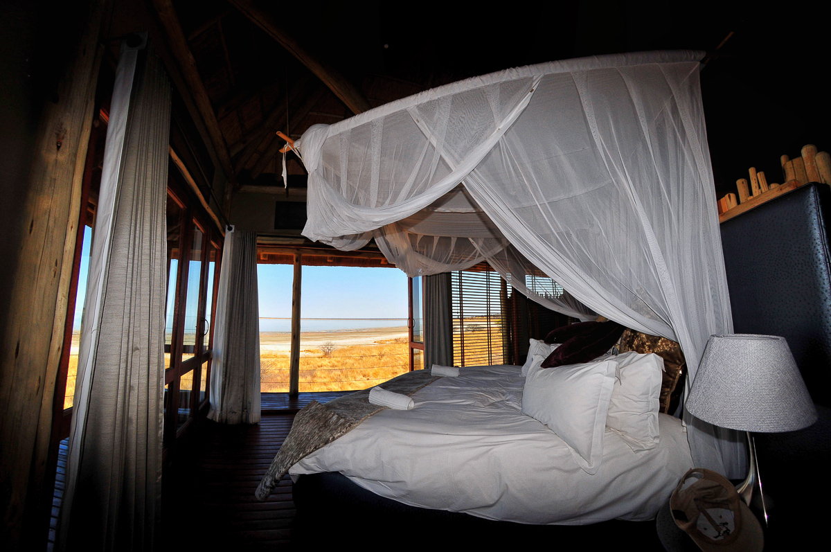 View from the bedroom at Onkoshi