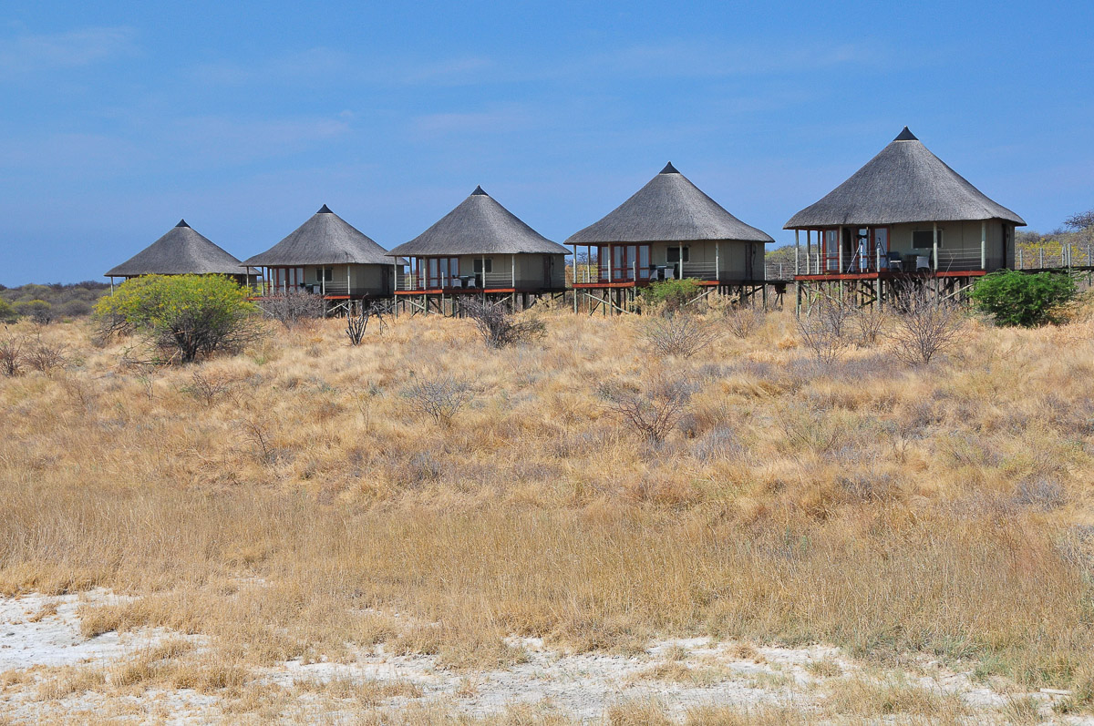 side view of chalets in Onkoshi camp
