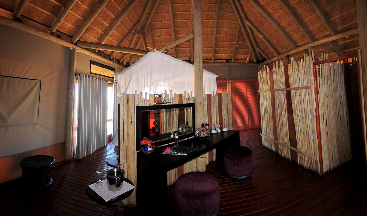Inside Onkoshi chalet in Etosha