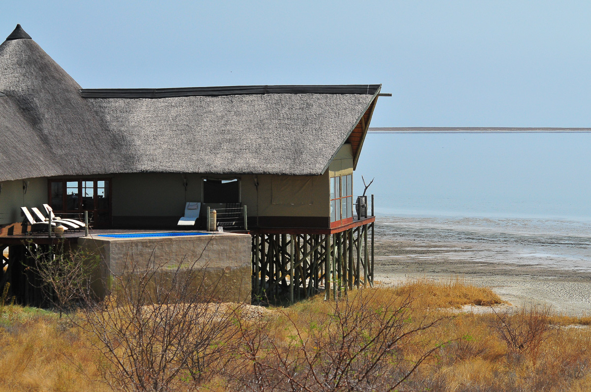 Looking onto Pool deck from walkway at Onkoshi
