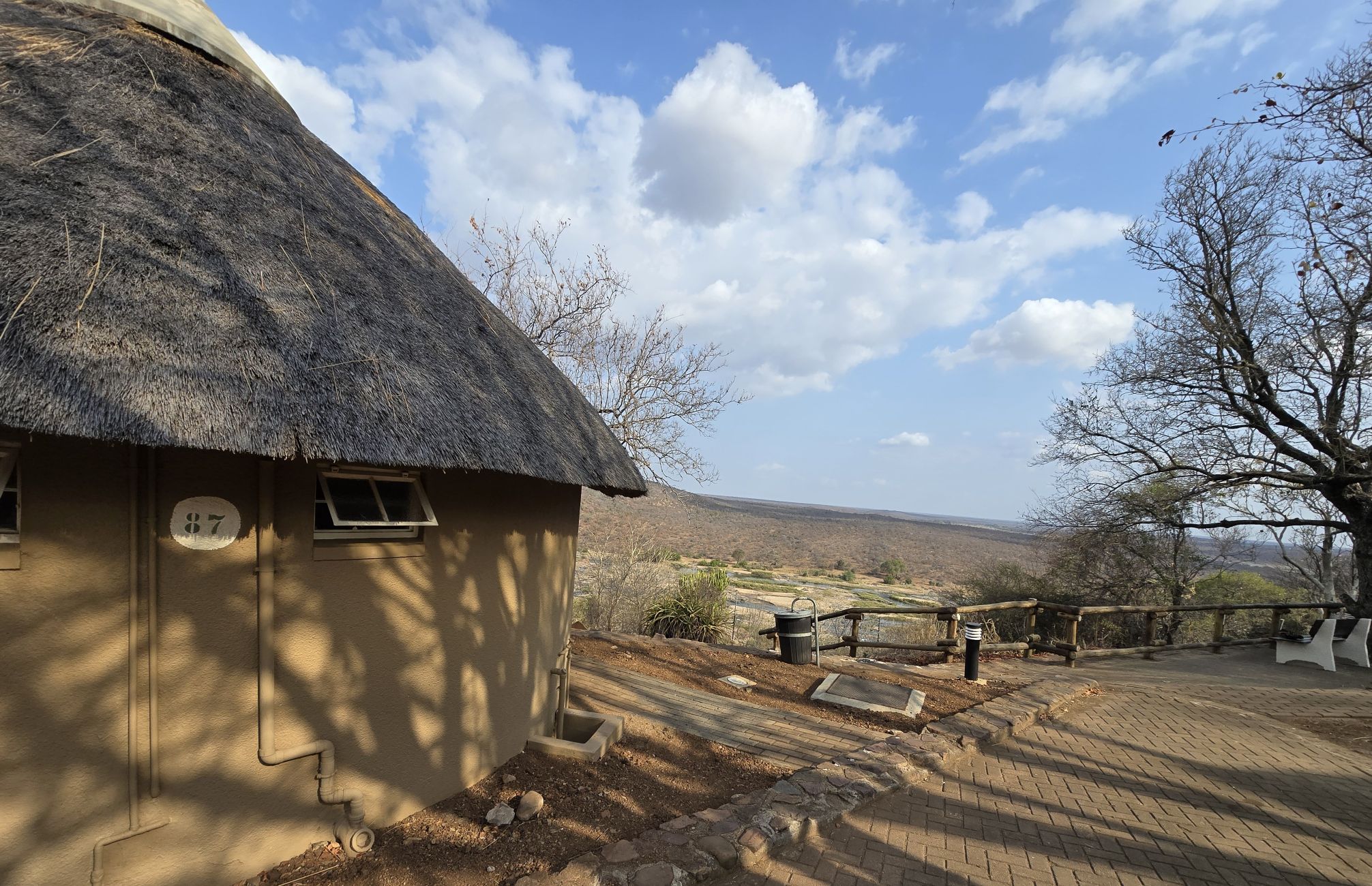 The view from Bungalow 87 in Olifants camp