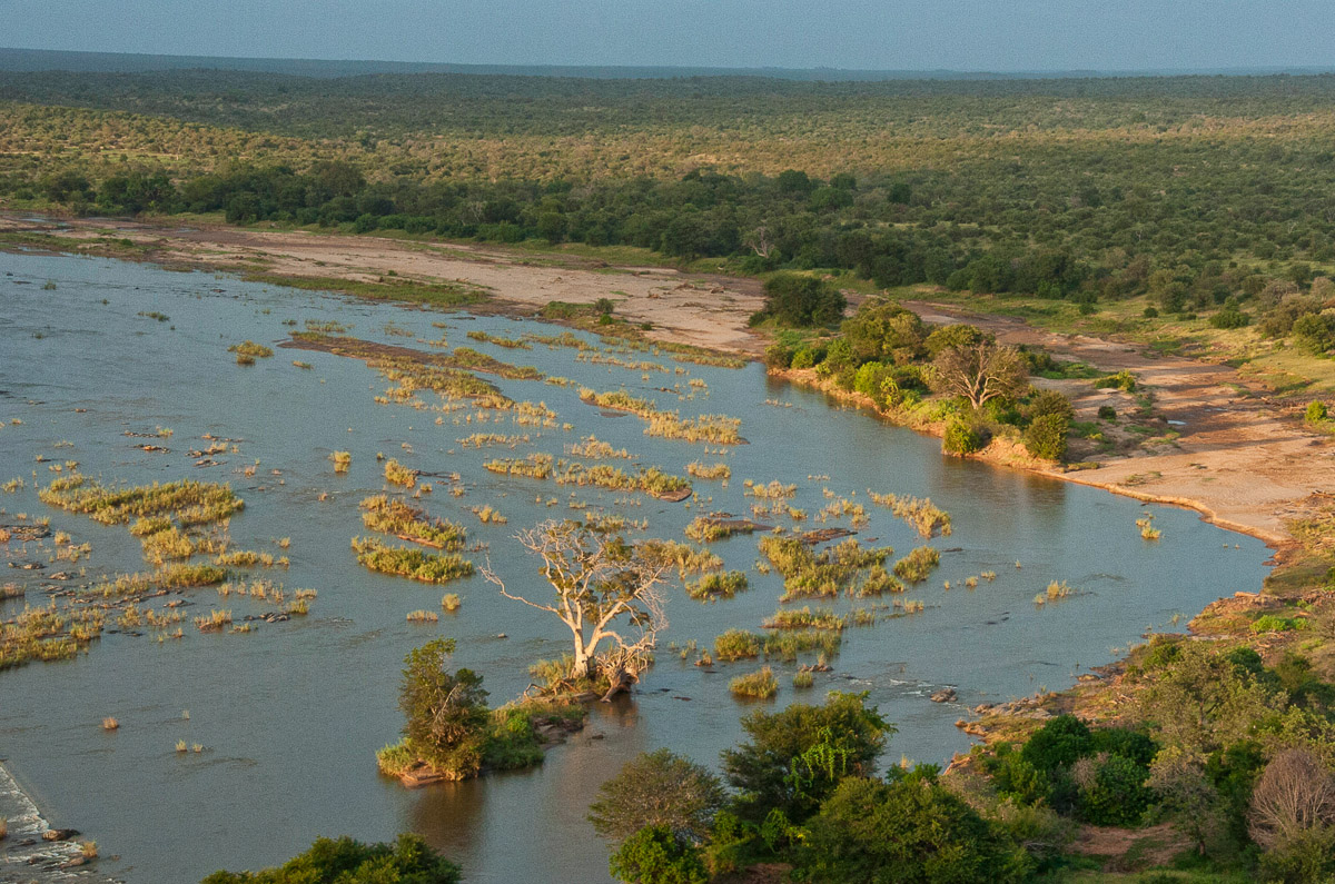 Olifants River view from our bungalow in the early morning light