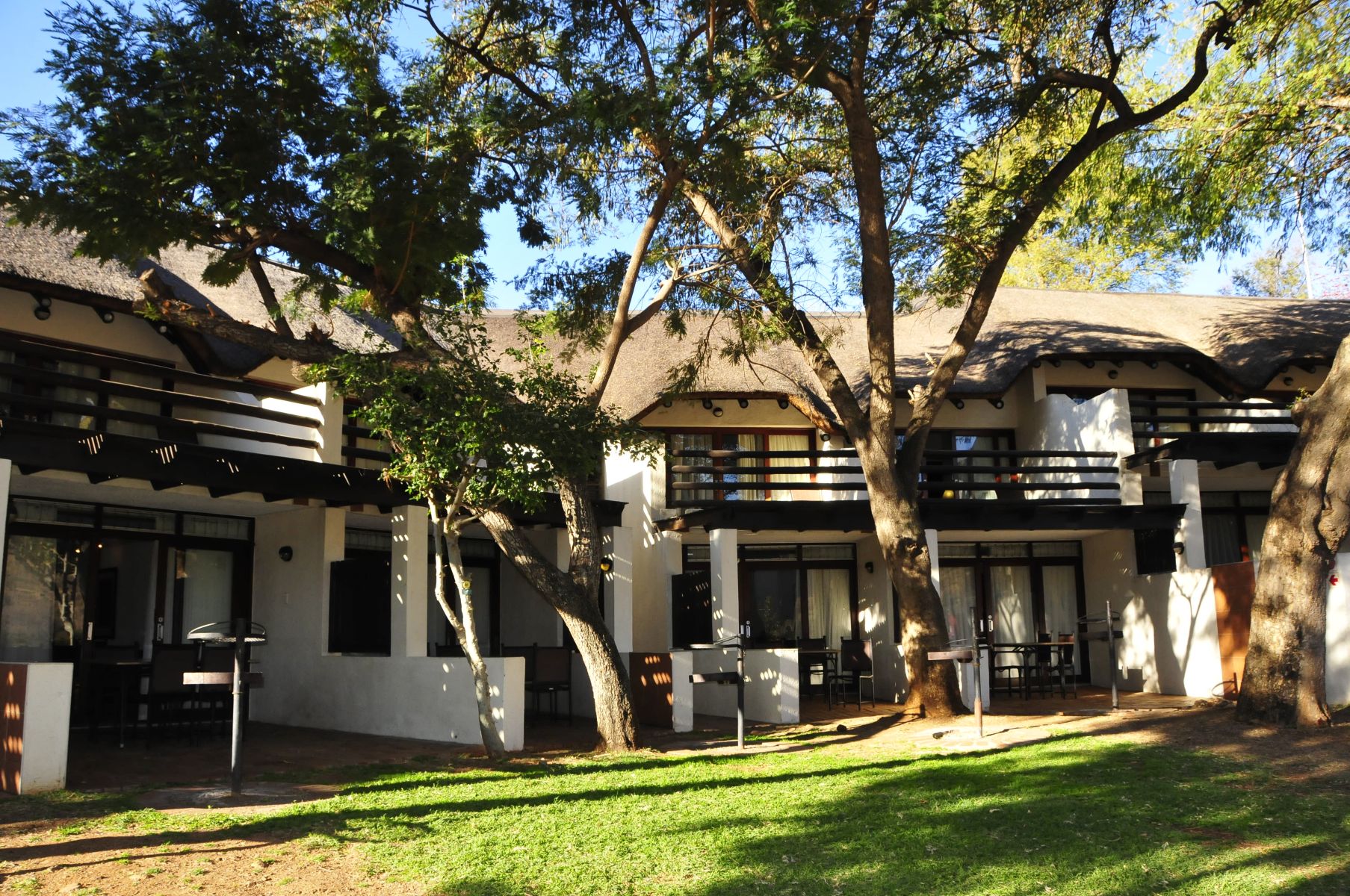 Outside view of the hotel rooms and suites