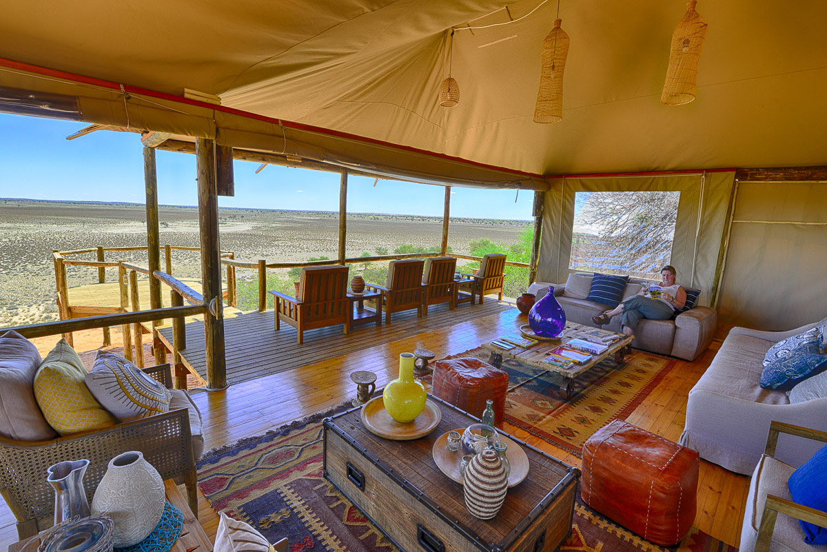 Polentswa Tent camp lounge HDR