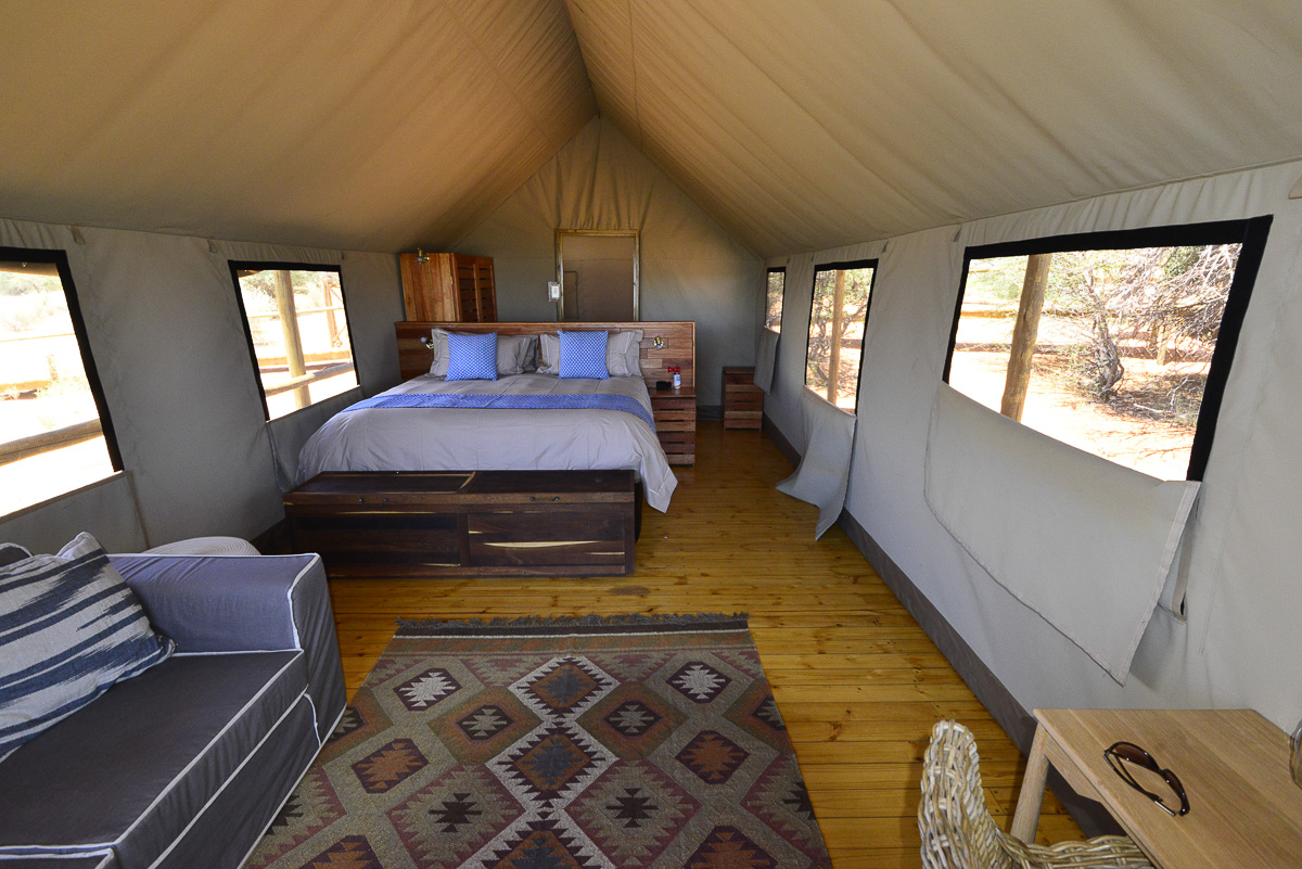 Polentswa tent inside view