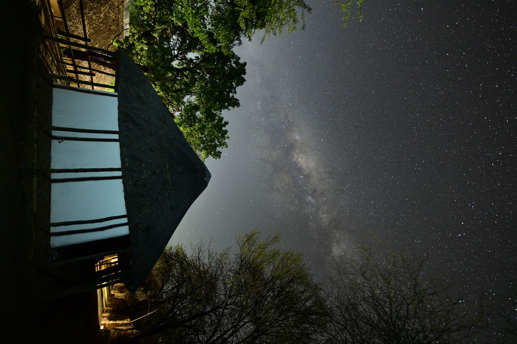 Stars outside the bungalow at Punda Maria camp in the Kruger