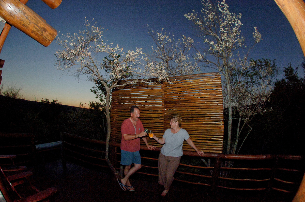 Sundowners at our Punda tent