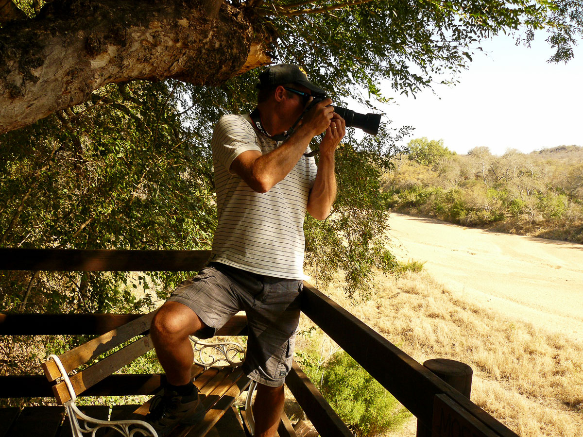 Gavin photographing from the viewing deck