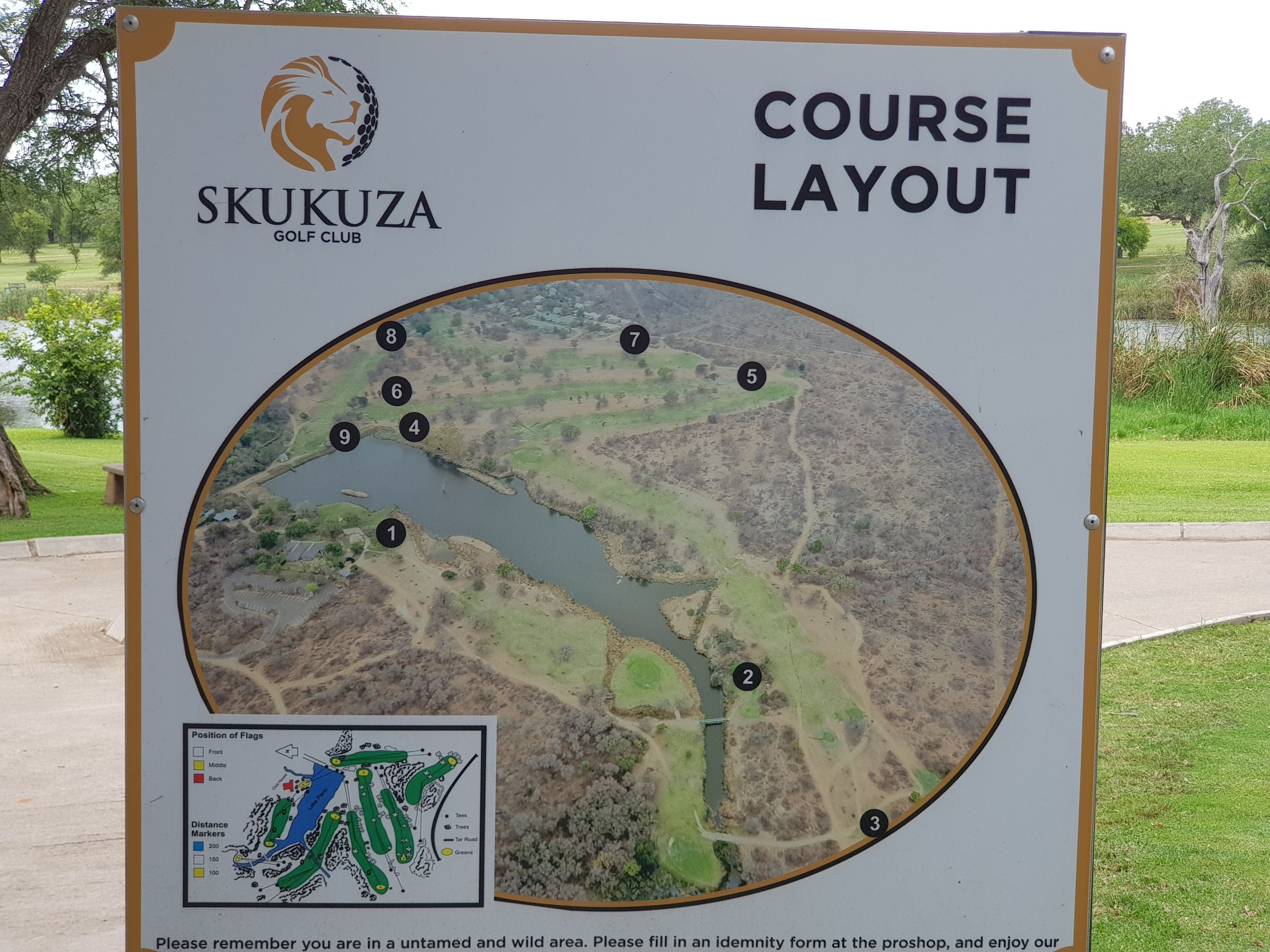 Map of Skukuza Gold course