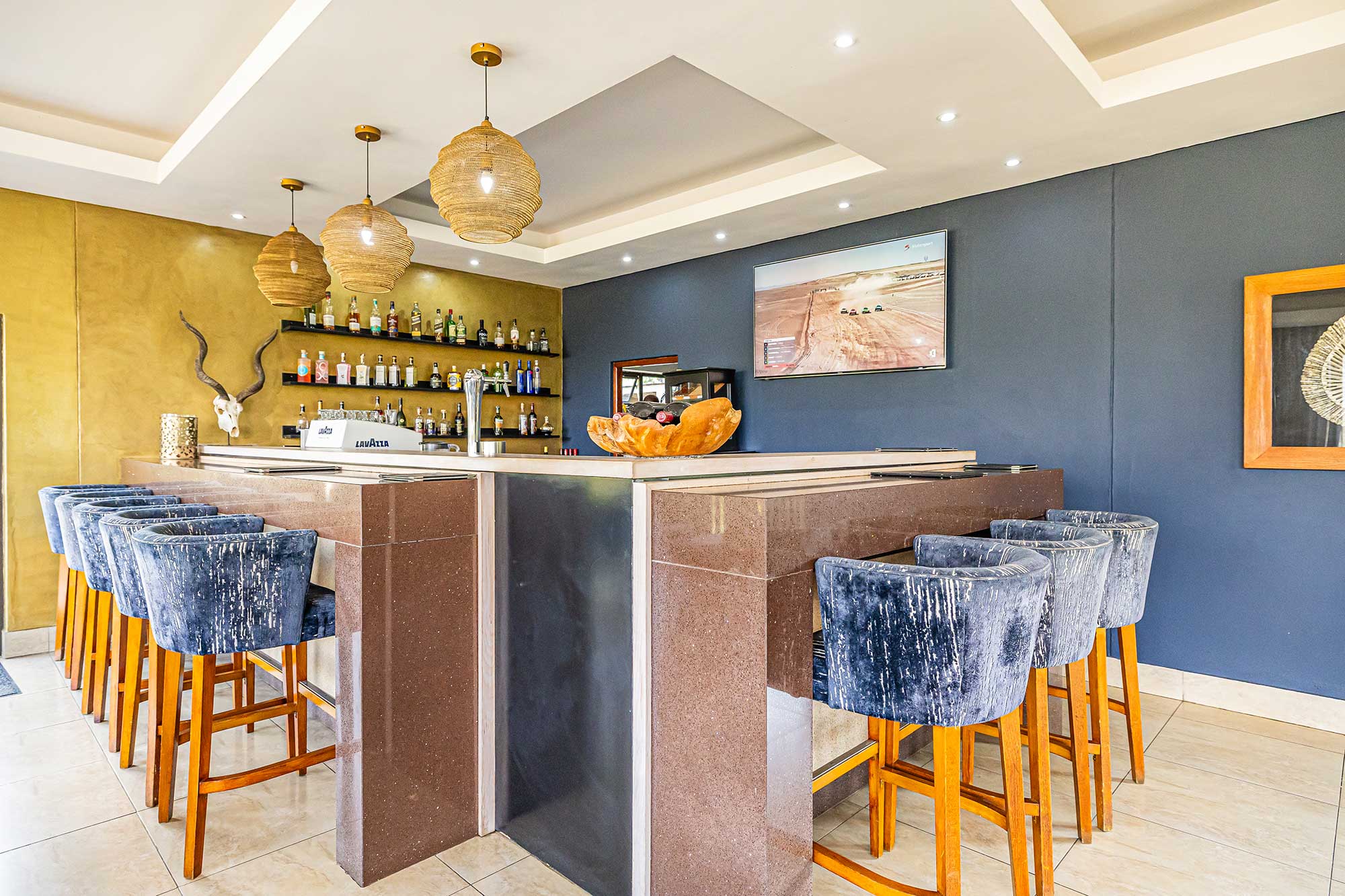 the bar area at Shepherds Tree