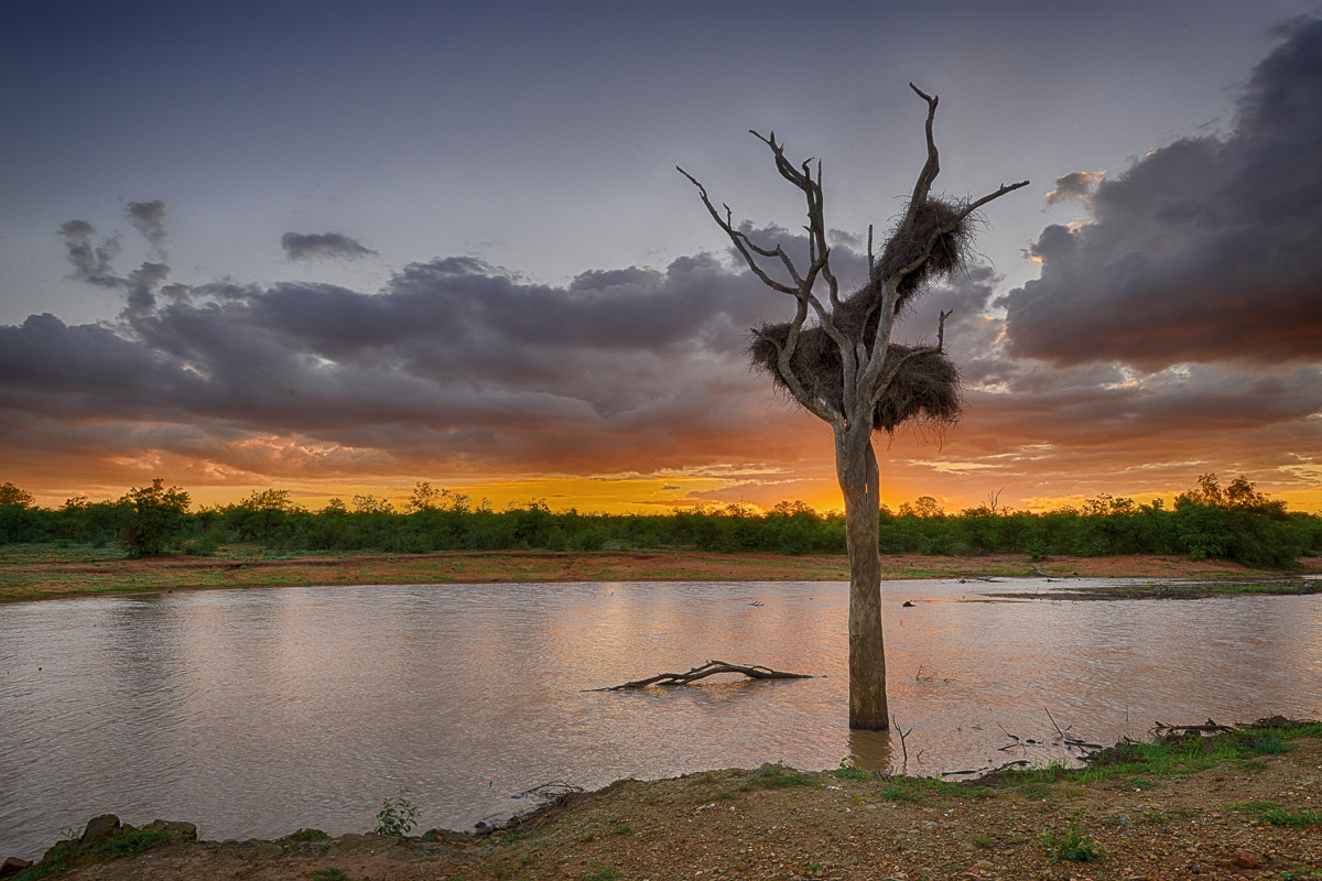 Sable dam Sunset image taken while staying at Sable hide in the Kruger National Park