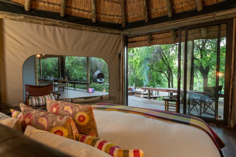 the Main bedroom at Jacis Safari Suite