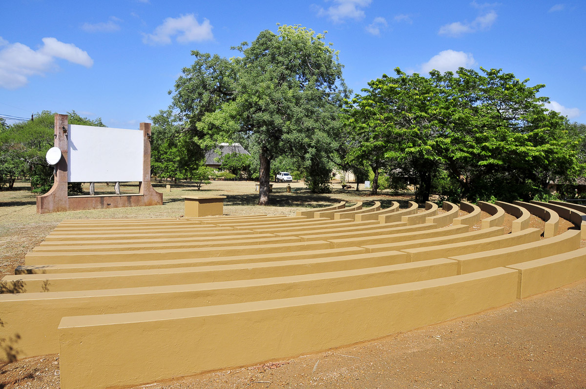 Open air auditorium at Satara camp