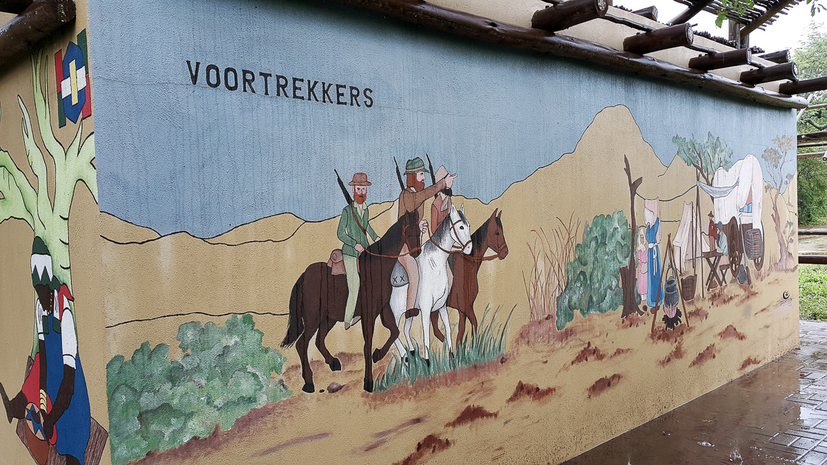 Voortrekker Mural at Satara camps day visitors area