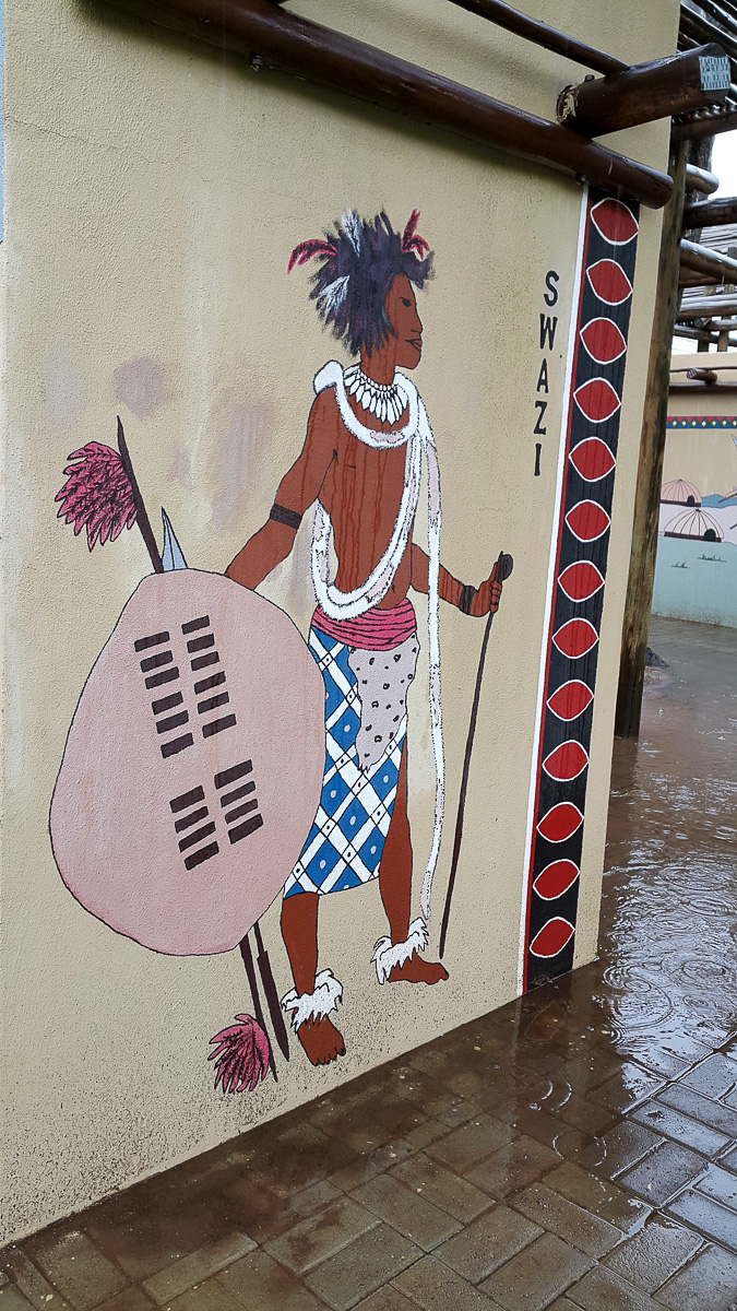 Swazi Mural in Satara at day visitors area