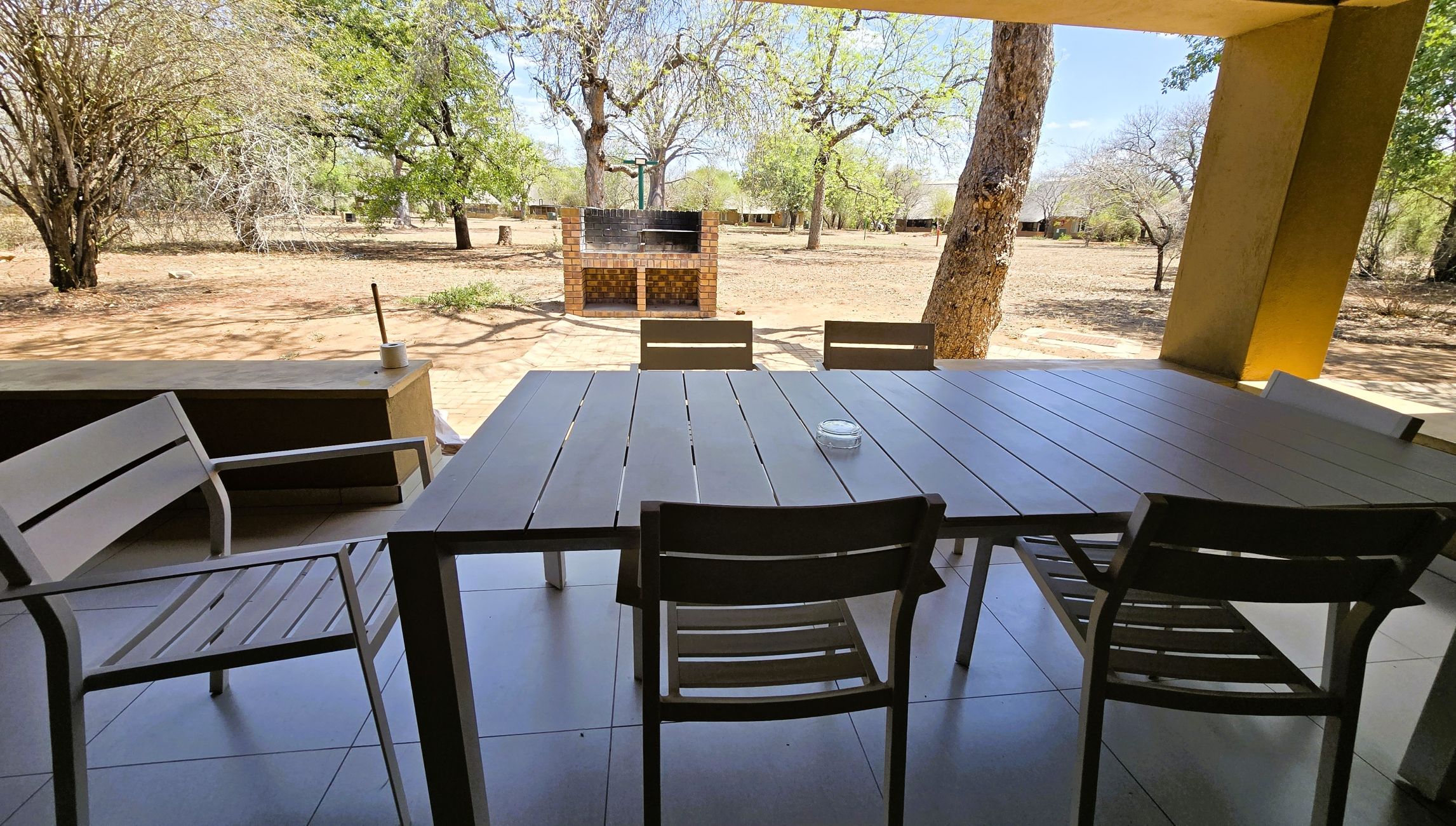 The outside of the family bungalow in Satara camp in the Kruger