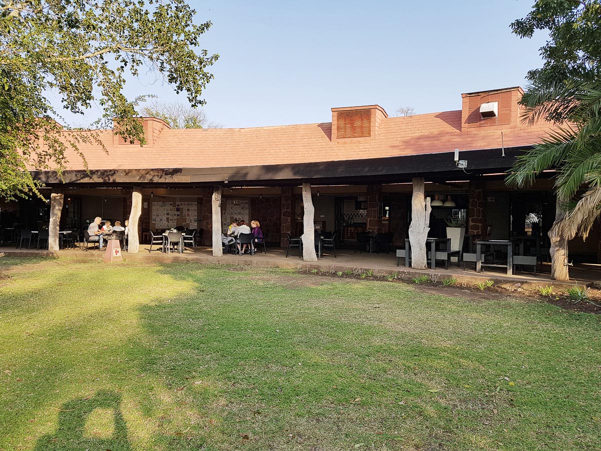 Front view of the restaurant area at Satara