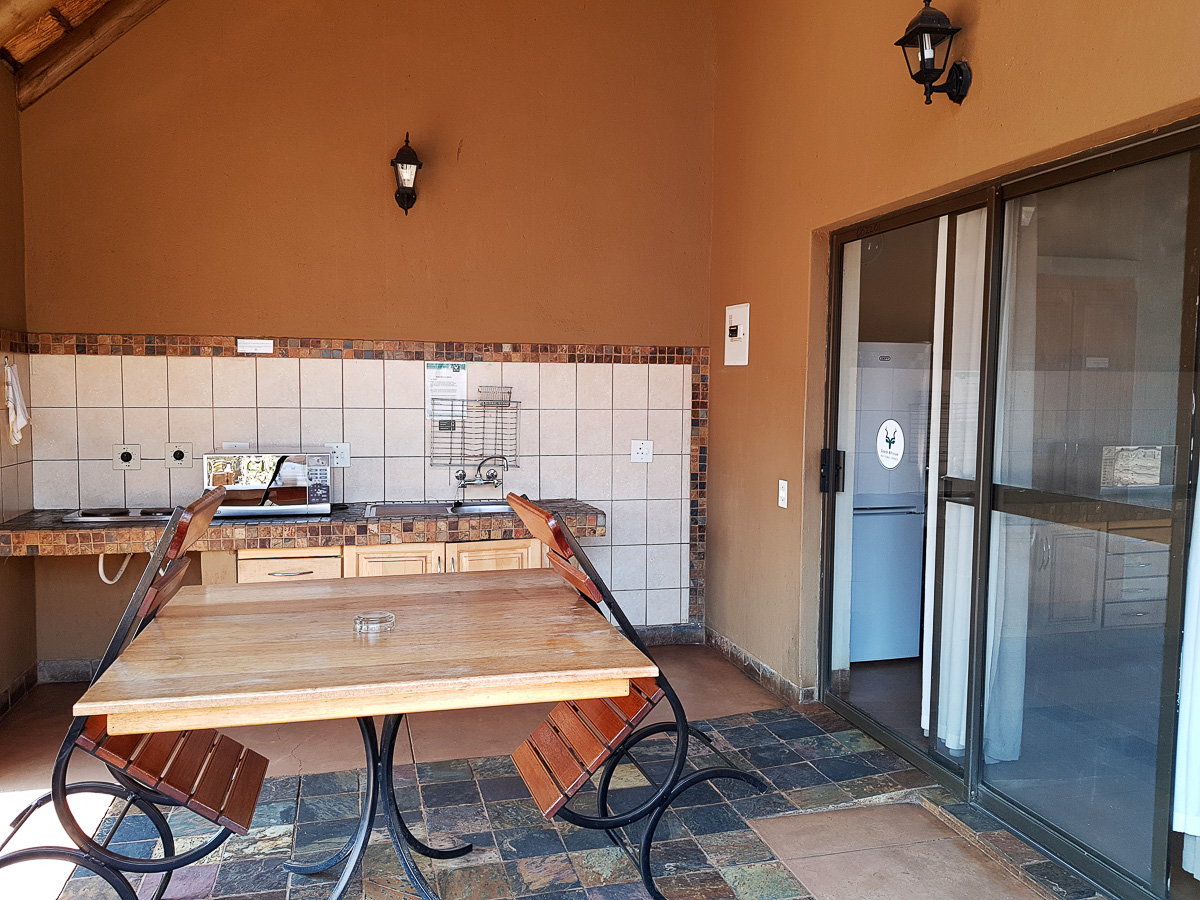 Modern bungalows outside kitchen and veranda