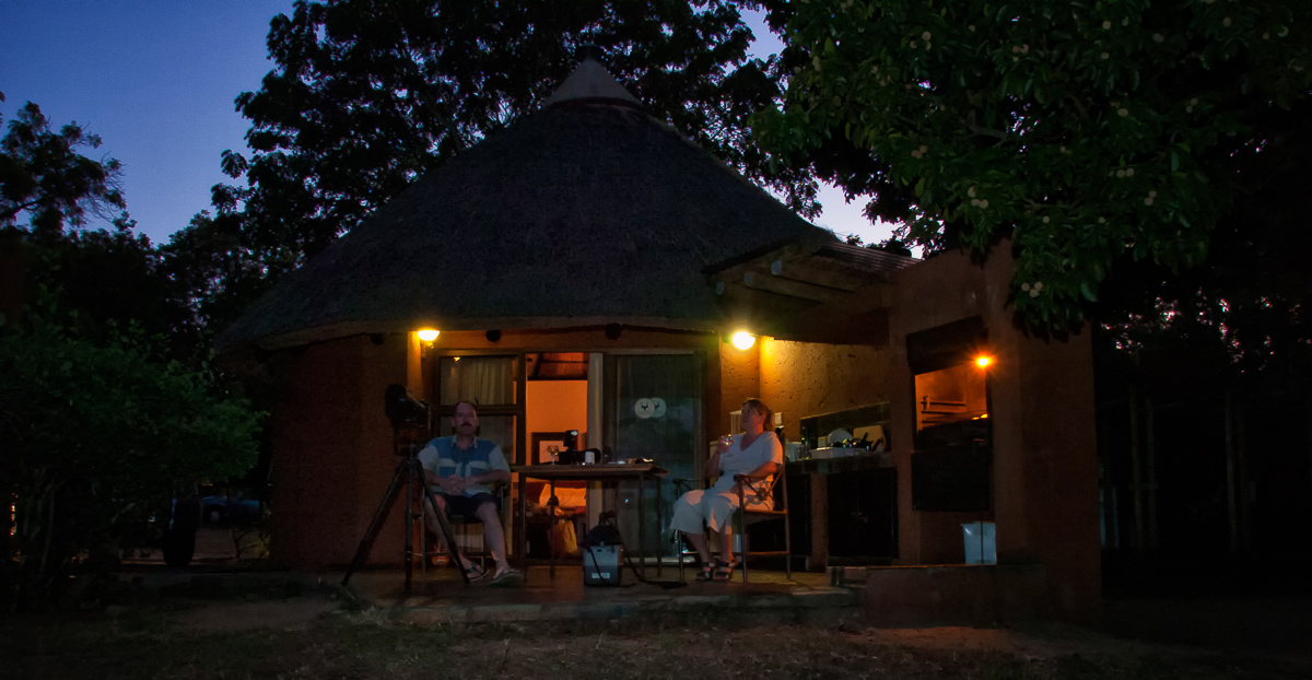 Braai at our Skukuza River bungalow