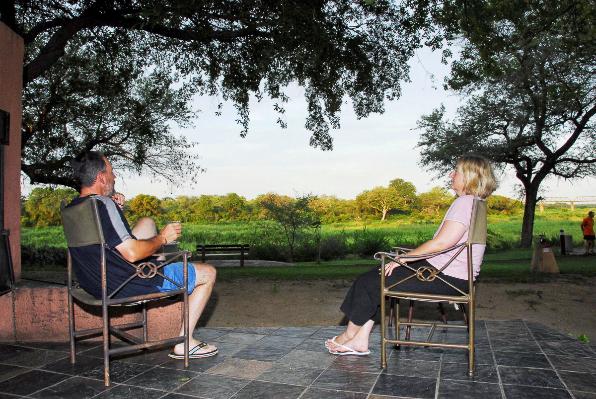 View from River facing bungalow at Skukuza