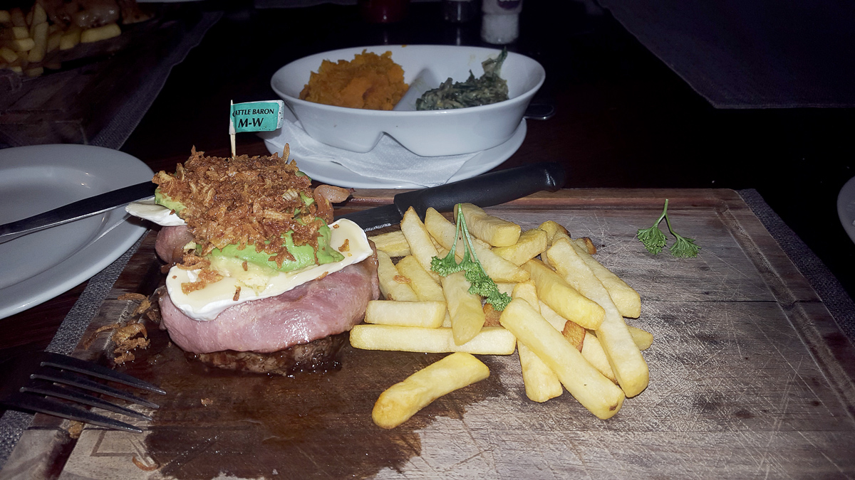 Skukuza Cattle Baron dinner