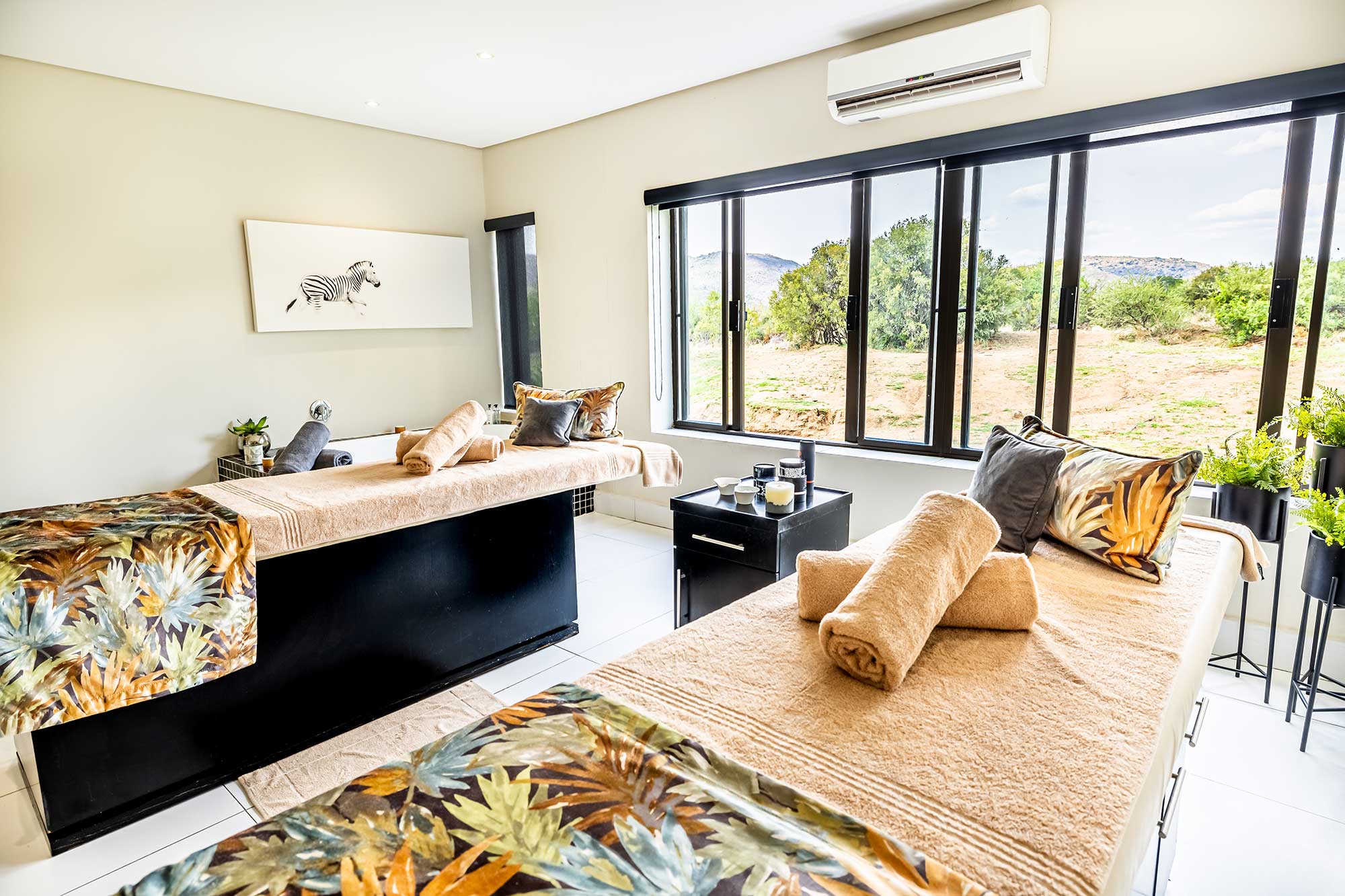 The spa treatment room at Shepherds Tree Lodge
