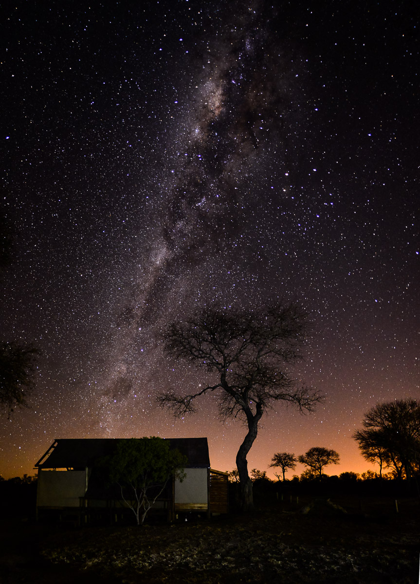 Stars at Buffelshoek camp in the Manyeleti Game Reserve in the Greater Kruger National Park