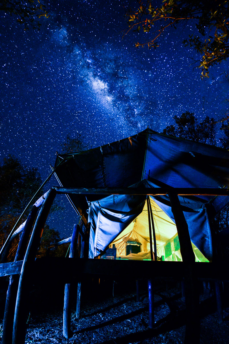 Stars at Ndzhaka camp in the Manyeleti Game Reserve in the Greater Kruger National Park