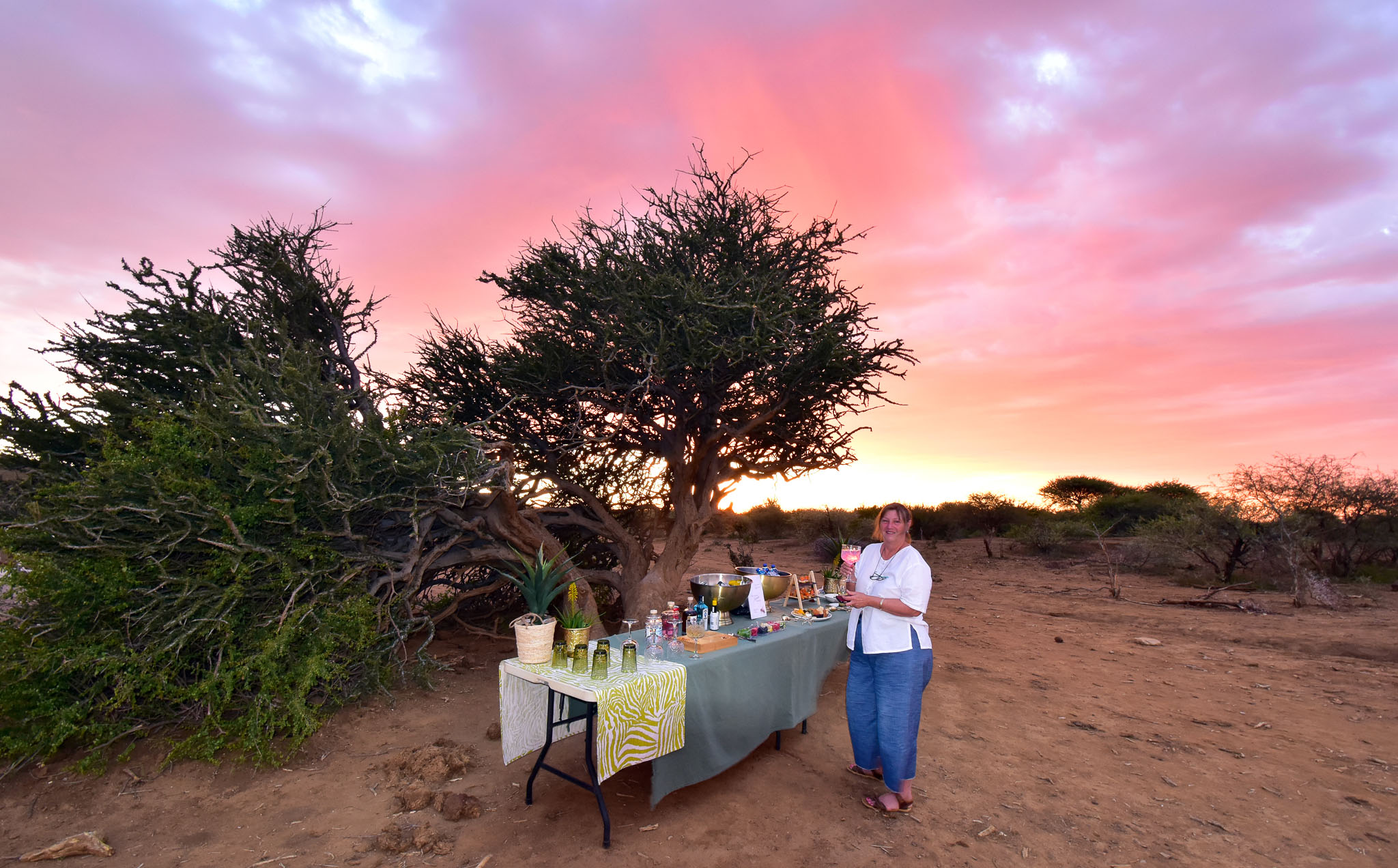 Sundowners at the shepherds tree